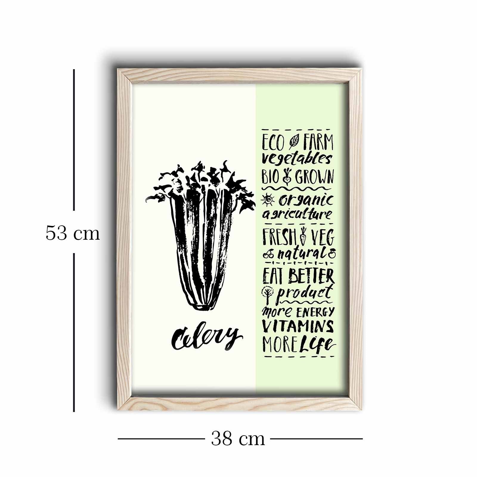 Quadro Decorativo em MDF com Moldura de Madeira KCT-031, Multicolor, 38 x 53 cm