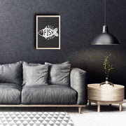 Quadro Decorativo em MDF com Moldura de Madeira, Multicolorido, 38 x 53 cm (KCT-032)