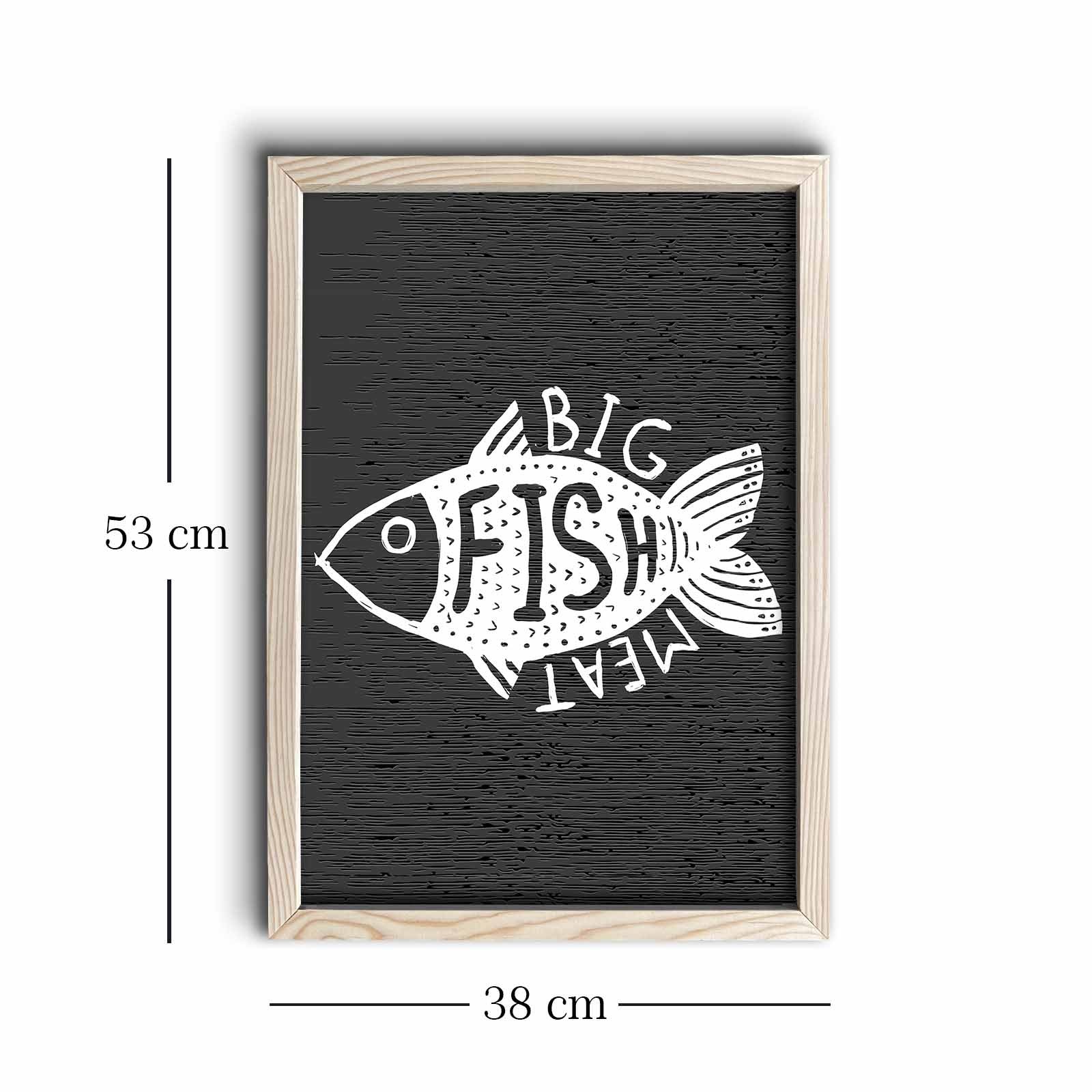 Quadro Decorativo em MDF com Moldura de Madeira, Multicolorido, 38 x 53 cm (KCT-032)