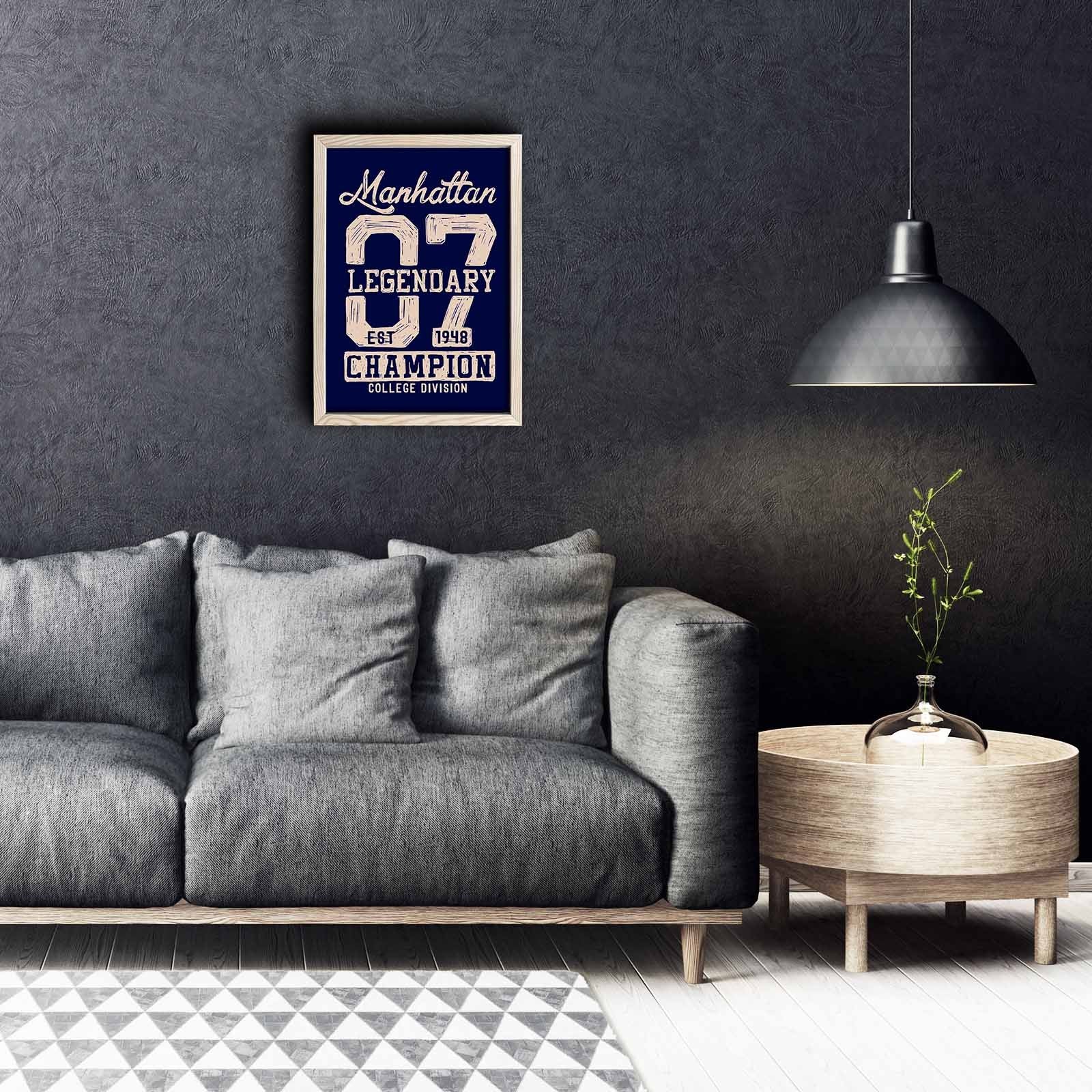 Quadro Decorativo em MDF (3 mm) com Moldura de Madeira, Multicolor, 38 x 53 cm – KCT-034