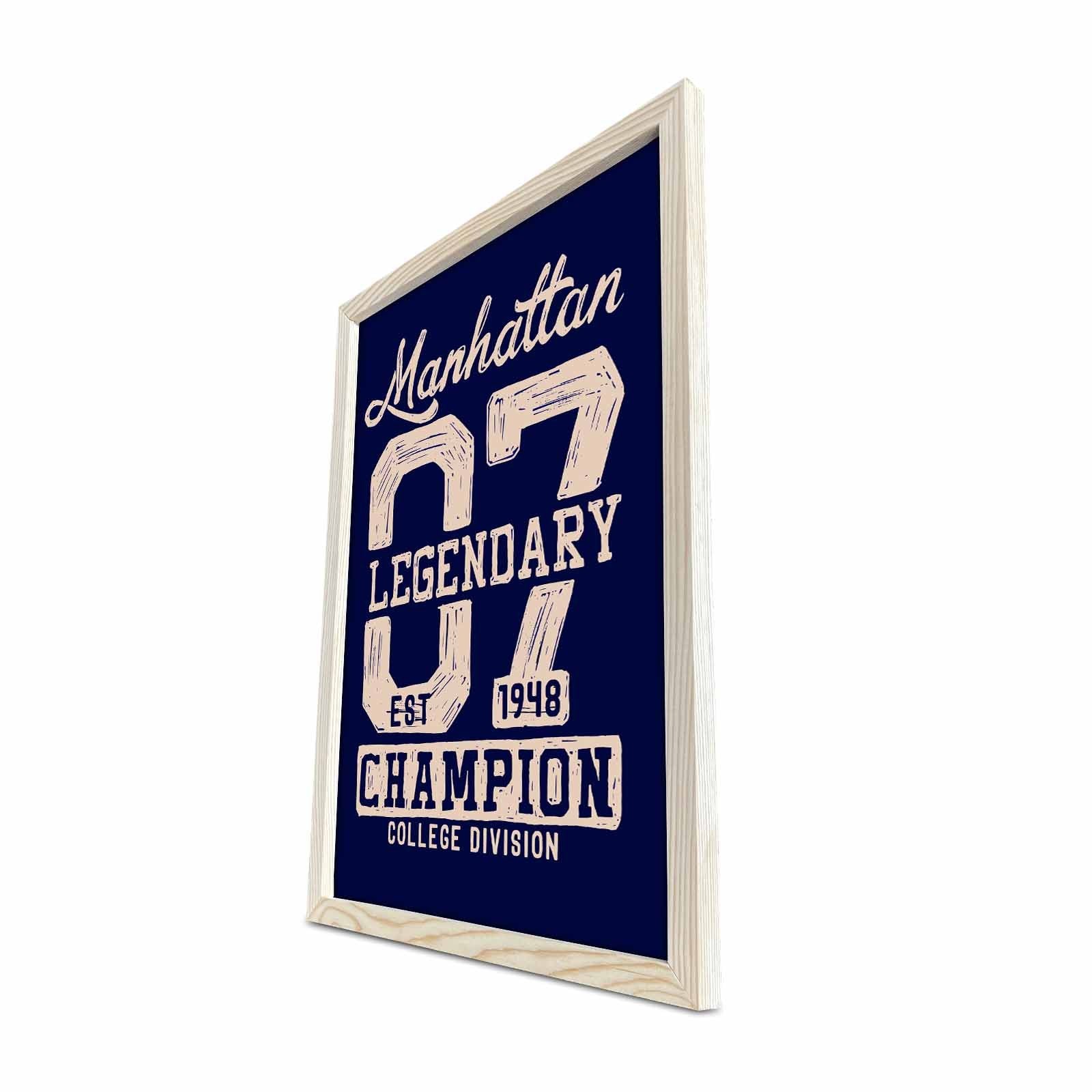 Quadro Decorativo em MDF (3 mm) com Moldura de Madeira, Multicolor, 38 x 53 cm – KCT-034