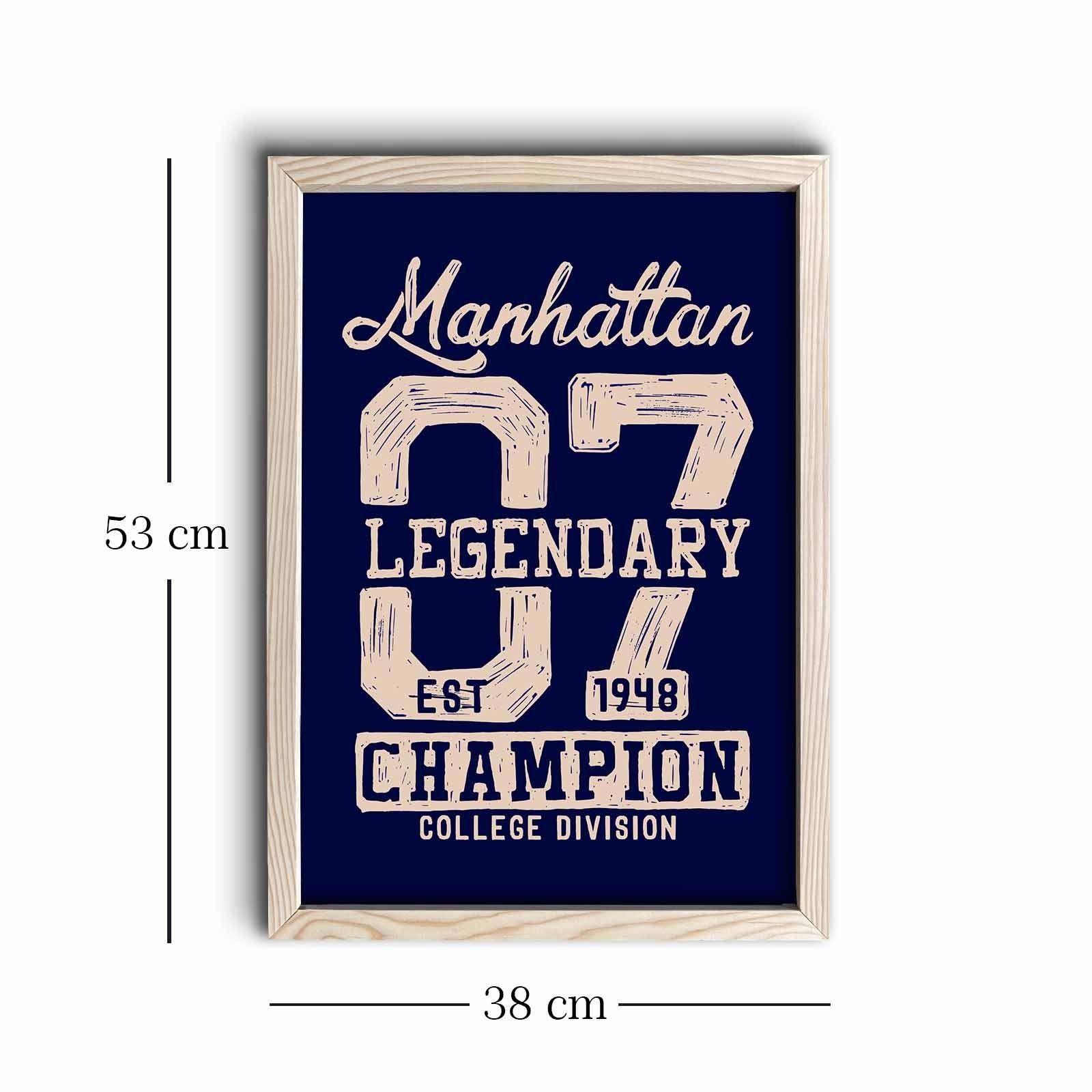 Quadro Decorativo em MDF (3 mm) com Moldura de Madeira, Multicolor, 38 x 53 cm – KCT-034