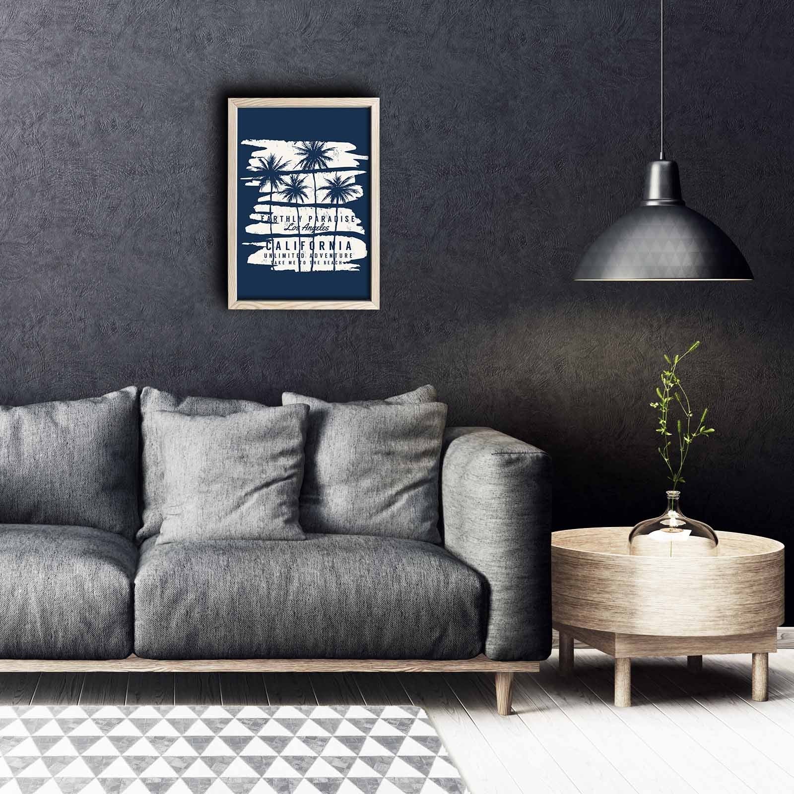 Quadro Decorativo em MDF com Moldura de Madeira, Multicolor, 38 x 53 cm (KCT-035)