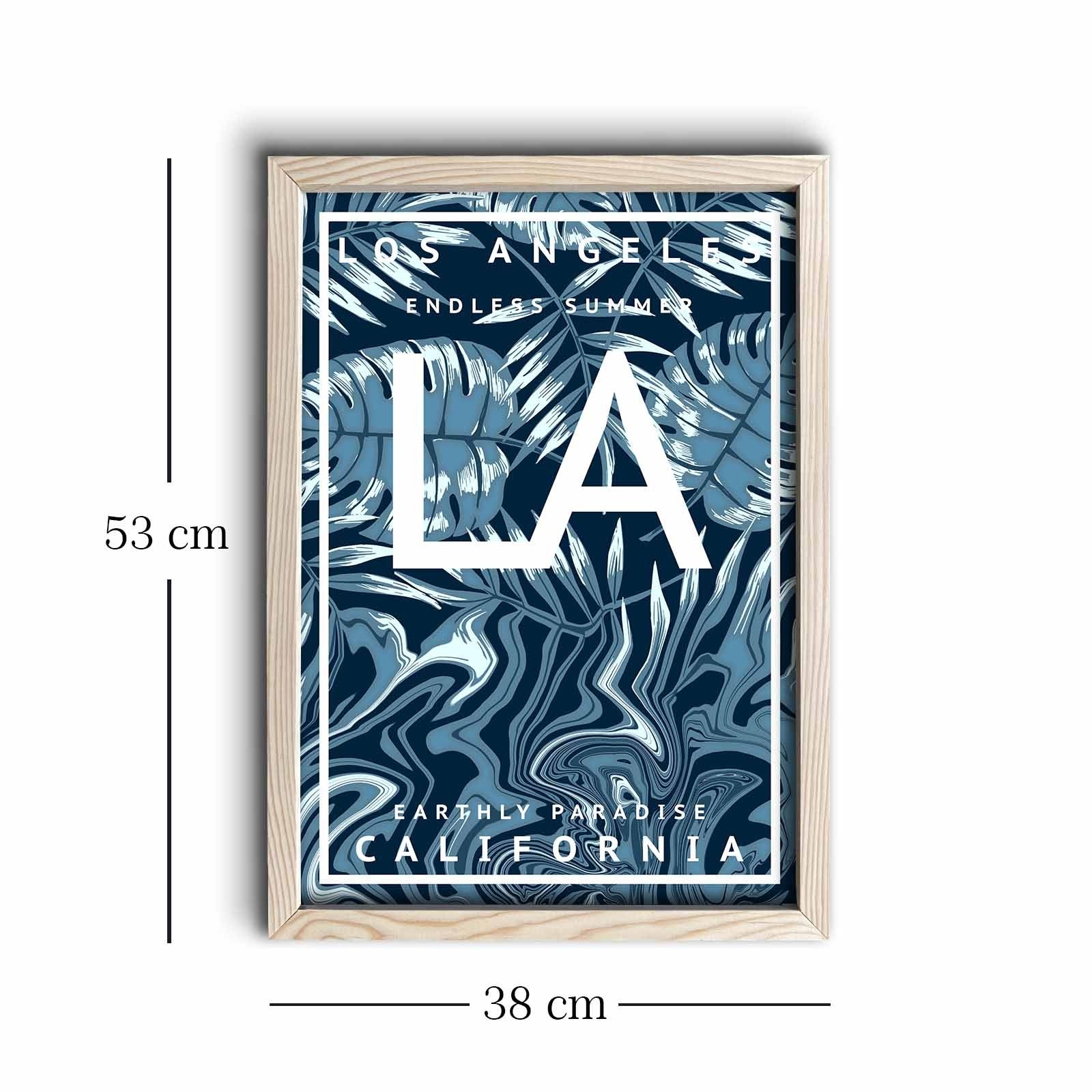 Quadro Decorativo em MDF 3 mm com Moldura de Madeira 38x53 cm Multicolor - KCT-036