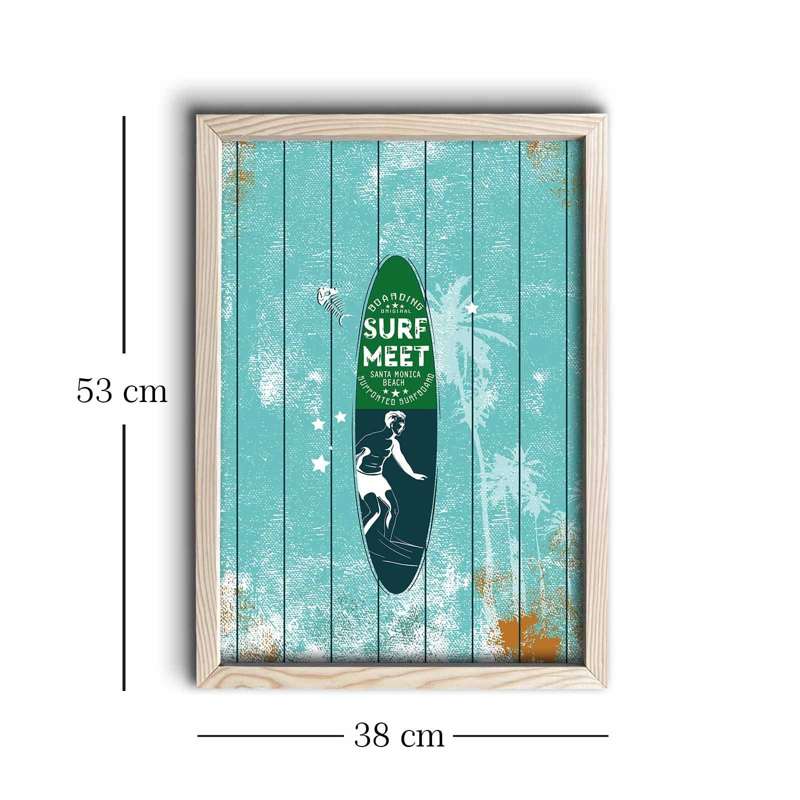 Quadro Decorativo em MDF 3 mm com Moldura de Madeira 38 x 53 cm – Multicolor | KCT-038