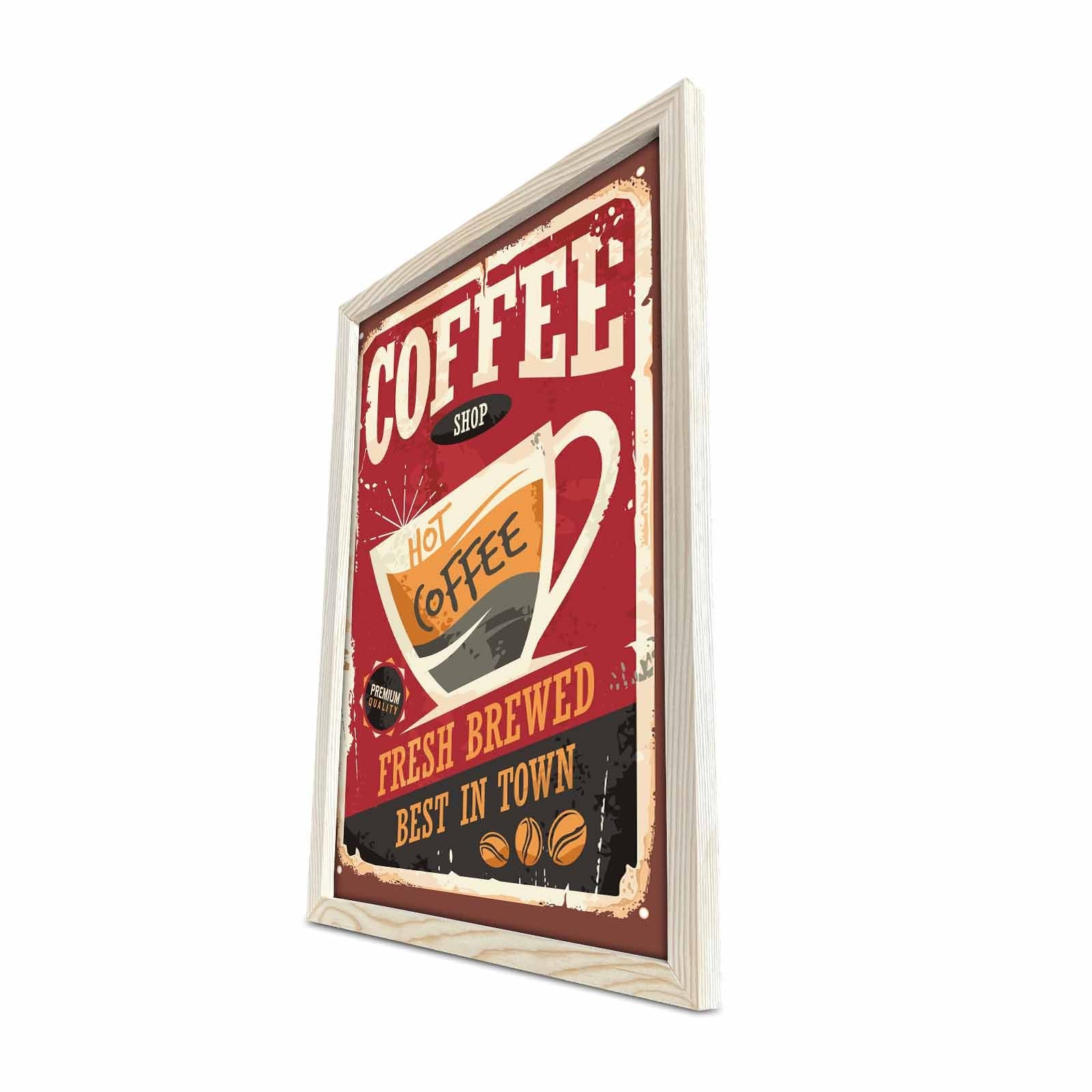 Quadro Decorativo em MDF com Moldura de Madeira Multicolor KCT-039 – 38 x 53 cm