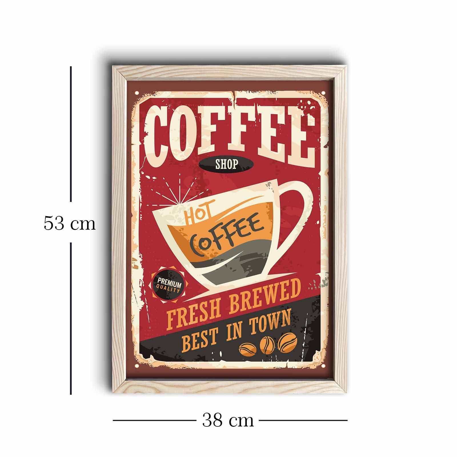 Quadro Decorativo em MDF com Moldura de Madeira Multicolor KCT-039 – 38 x 53 cm