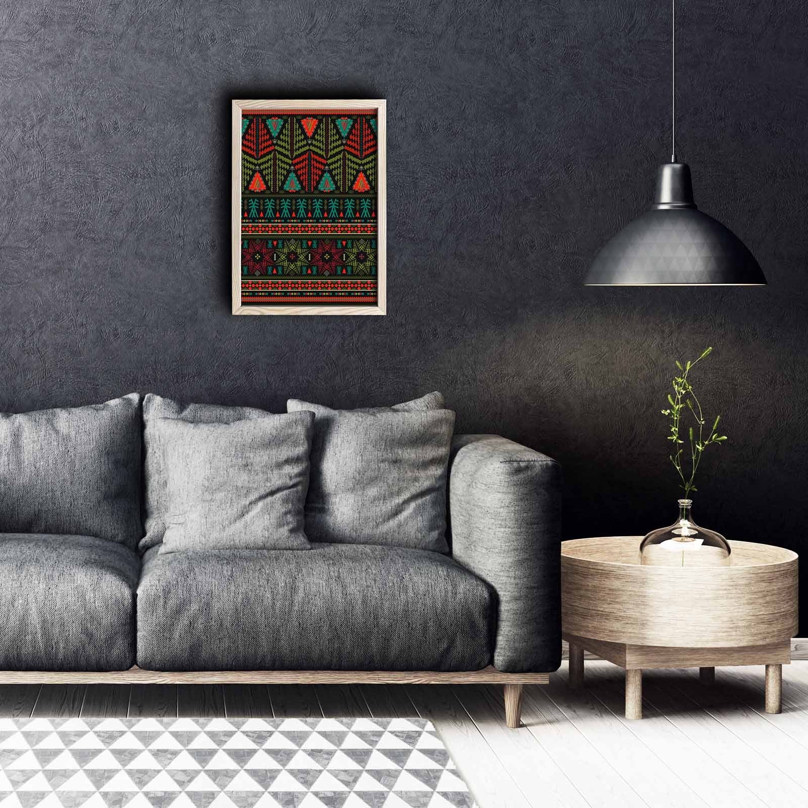 Quadro Decorativo em MDF com Moldura 100% Madeira, Multicolor, 38 x 53 cm – KCT-040