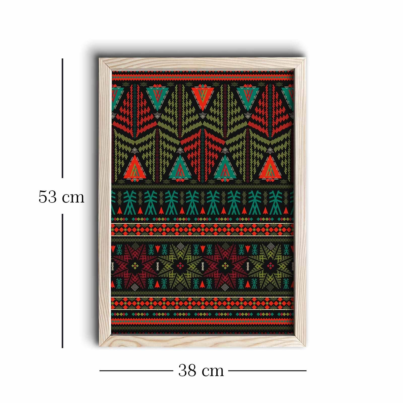 Quadro Decorativo em MDF com Moldura 100% Madeira, Multicolor, 38 x 53 cm – KCT-040