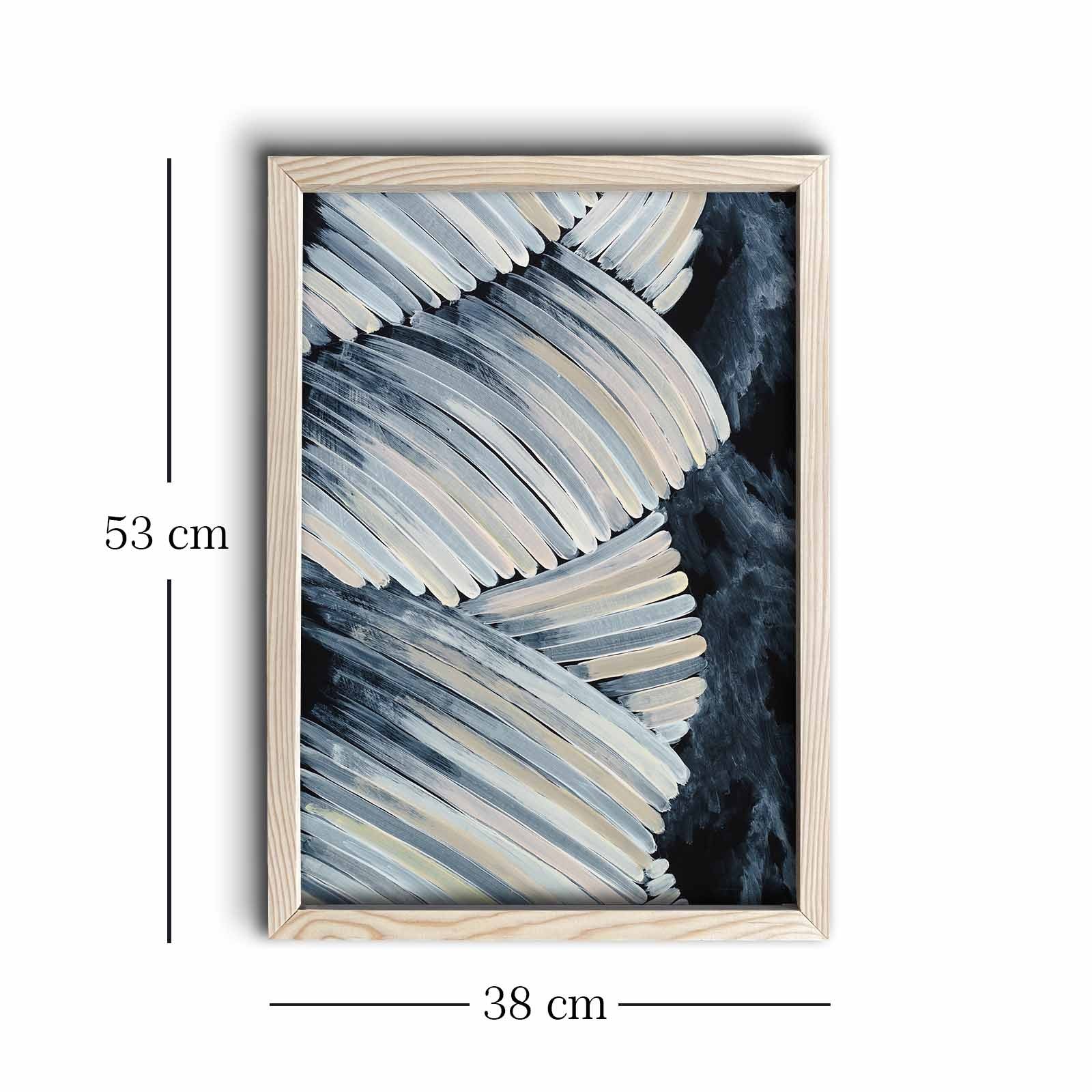 Quadro Decorativo em MDF com Moldura de Madeira, Multicolor, 38 x 53 cm | KCT-047