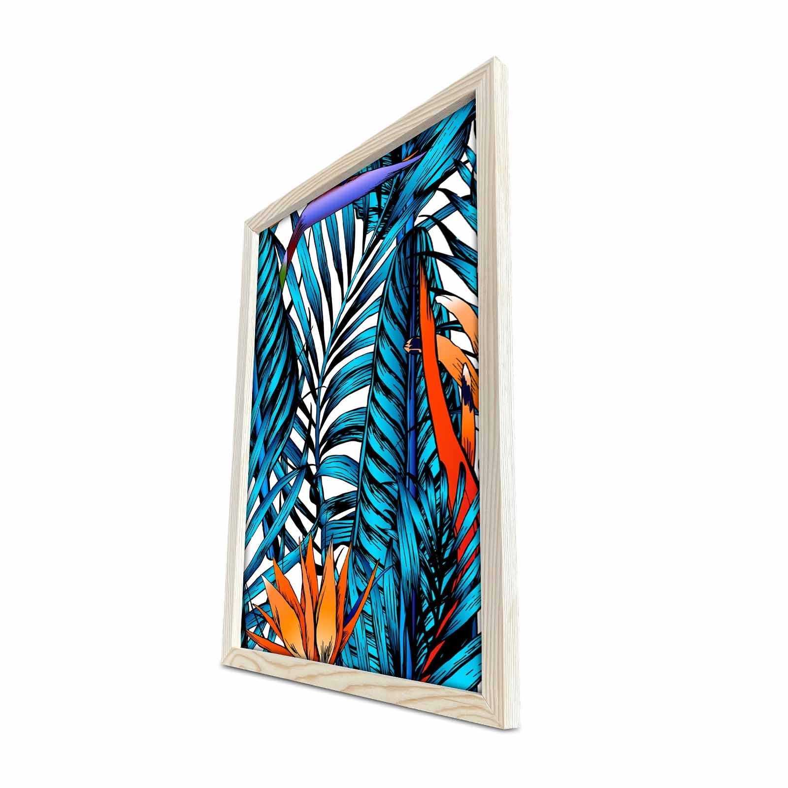 Quadro Decorativo em MDF com Moldura de Madeira KCT-048, Multicolor, 38 x 53 cm