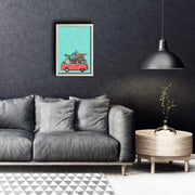 Quadro Decorativo em MDF com Moldura de Madeira KCT-049, Multicolor, 38 x 53 cm