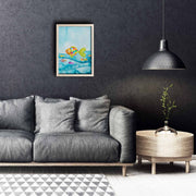 Quadro Decorativo em MDF com Moldura de Madeira KCT-050, Multicolor, 38 x 53 cm