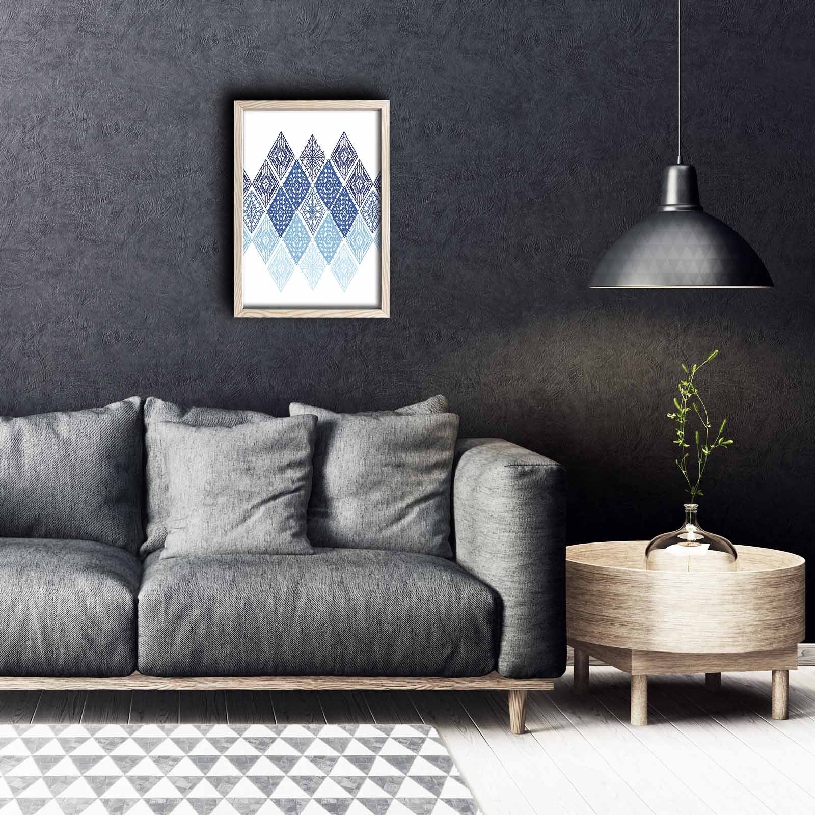 Quadro Decorativo em MDF com Moldura de Madeira KCT-052, Multicolor, 38 x 53 cm