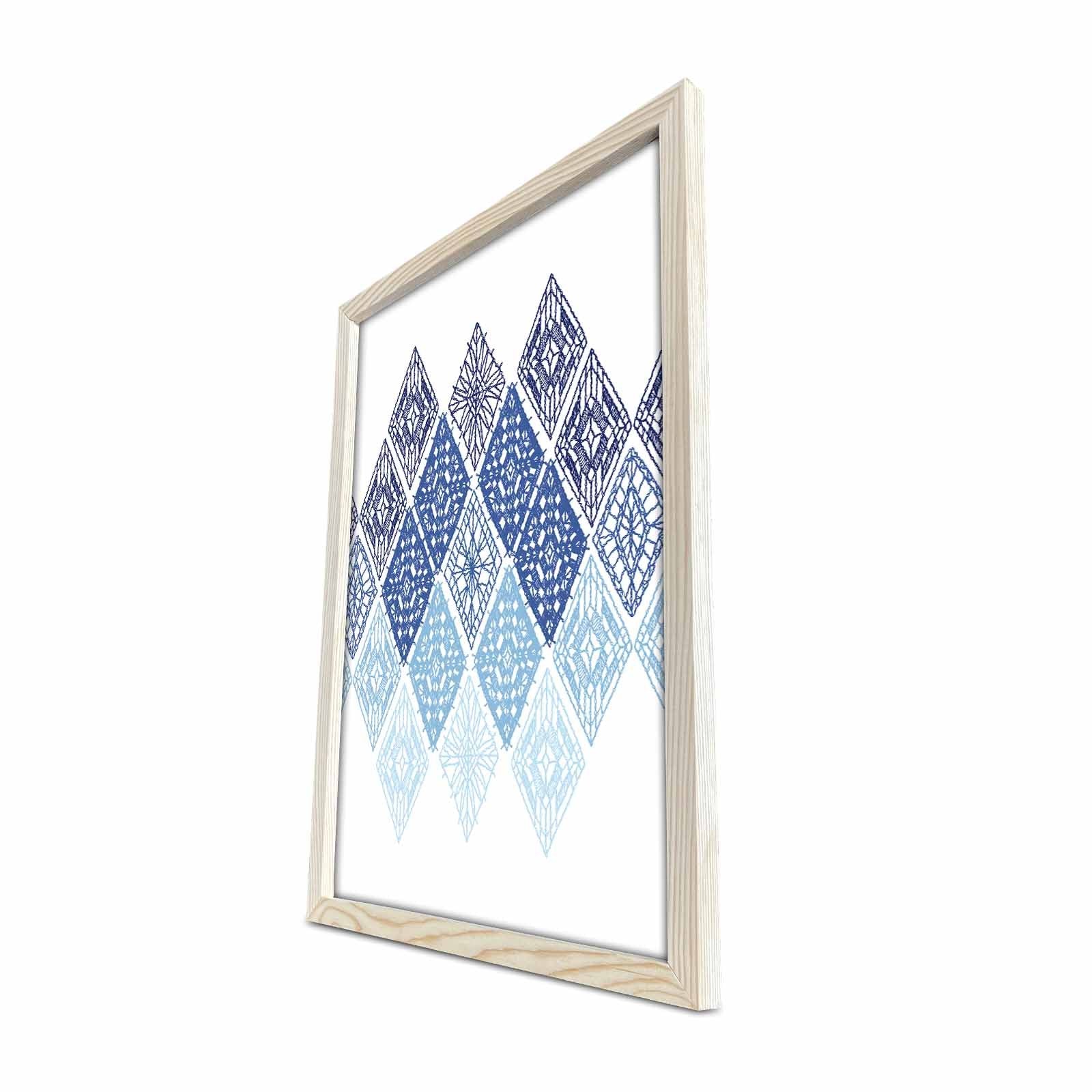 Quadro Decorativo em MDF com Moldura de Madeira KCT-052, Multicolor, 38 x 53 cm
