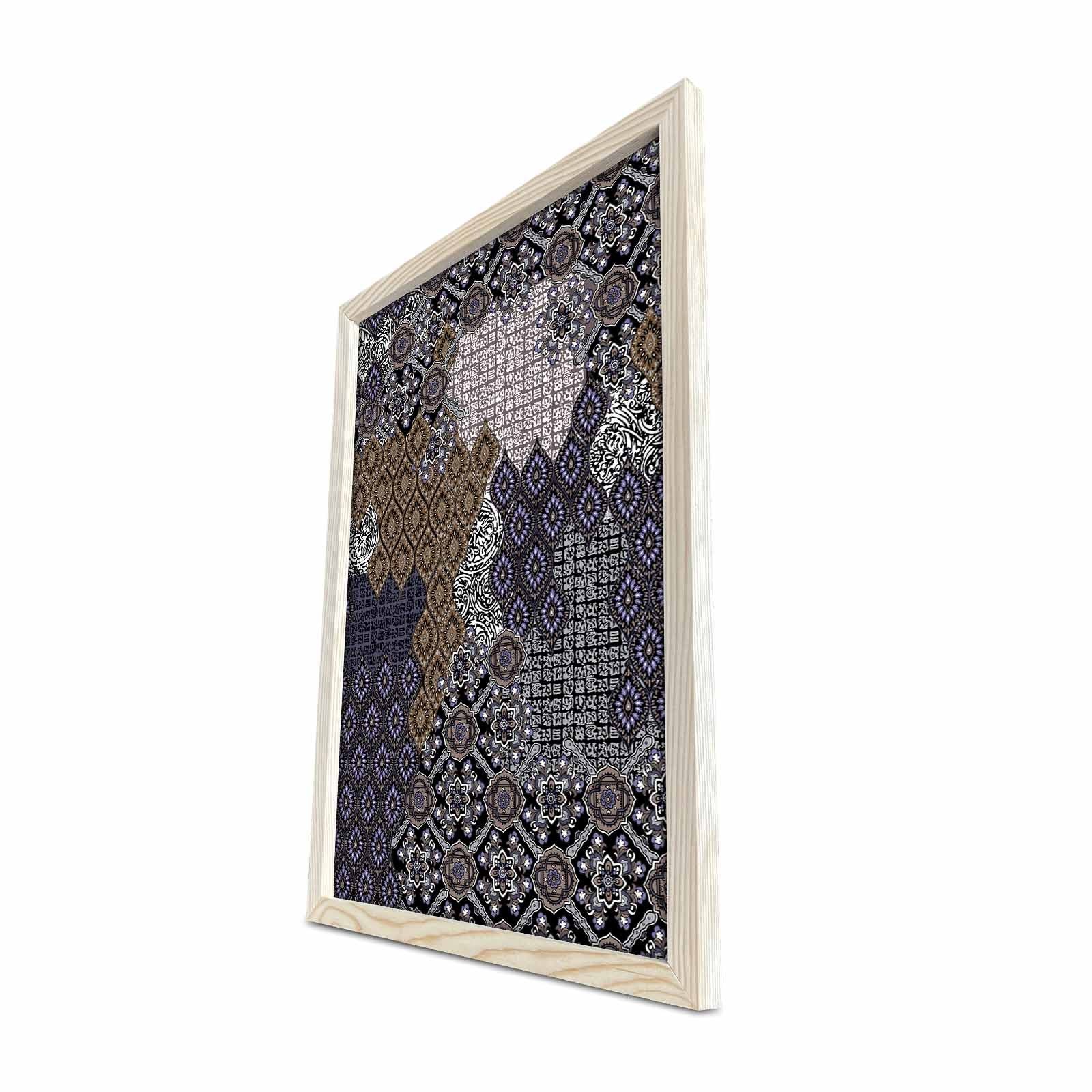 Quadro Decorativo em MDF com Moldura de Madeira, Multicolor, 38 x 53 cm (KCT-053)