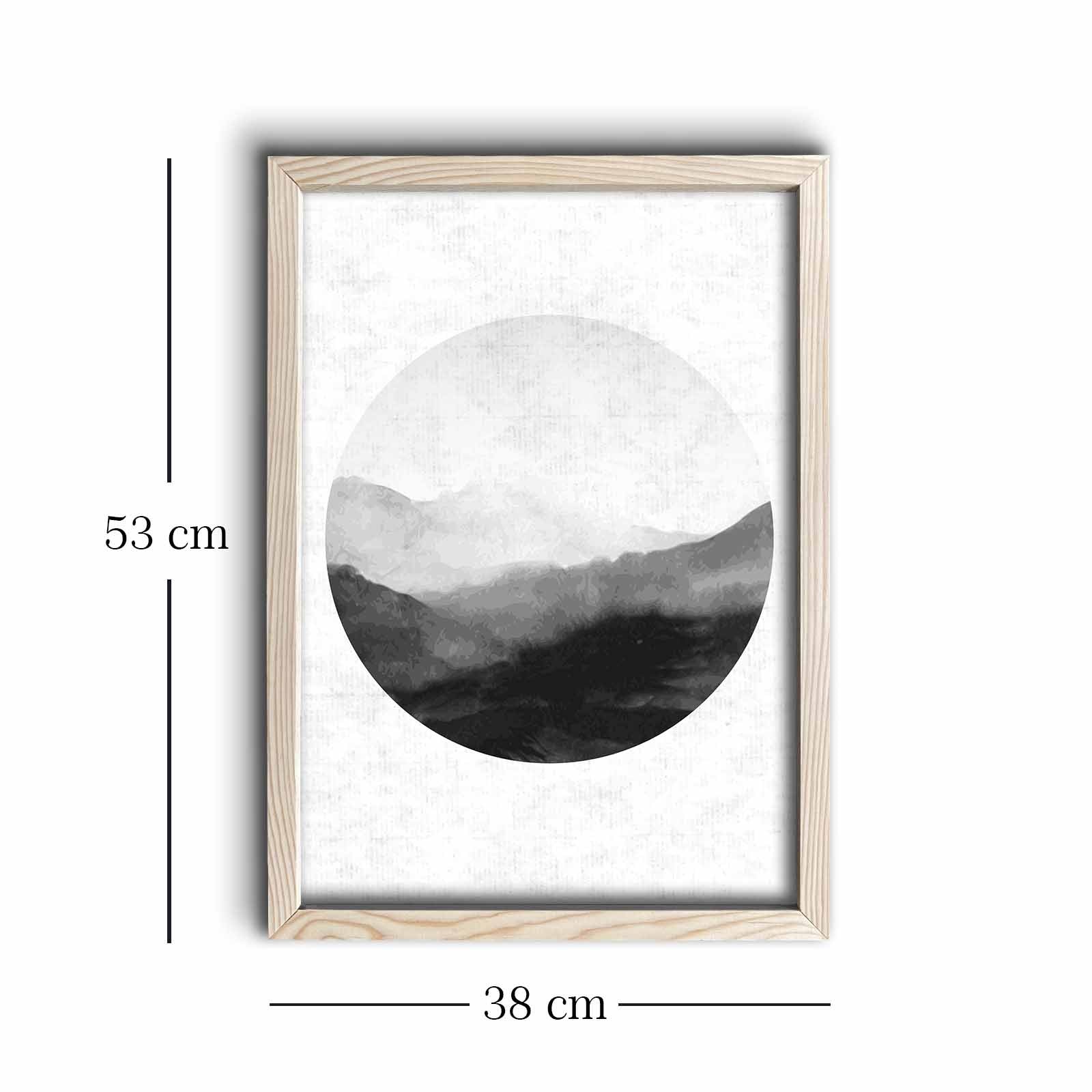 Quadro Decorativo em MDF com Moldura 100% Madeira KCT-054, Multicolor, 38 x 53 cm