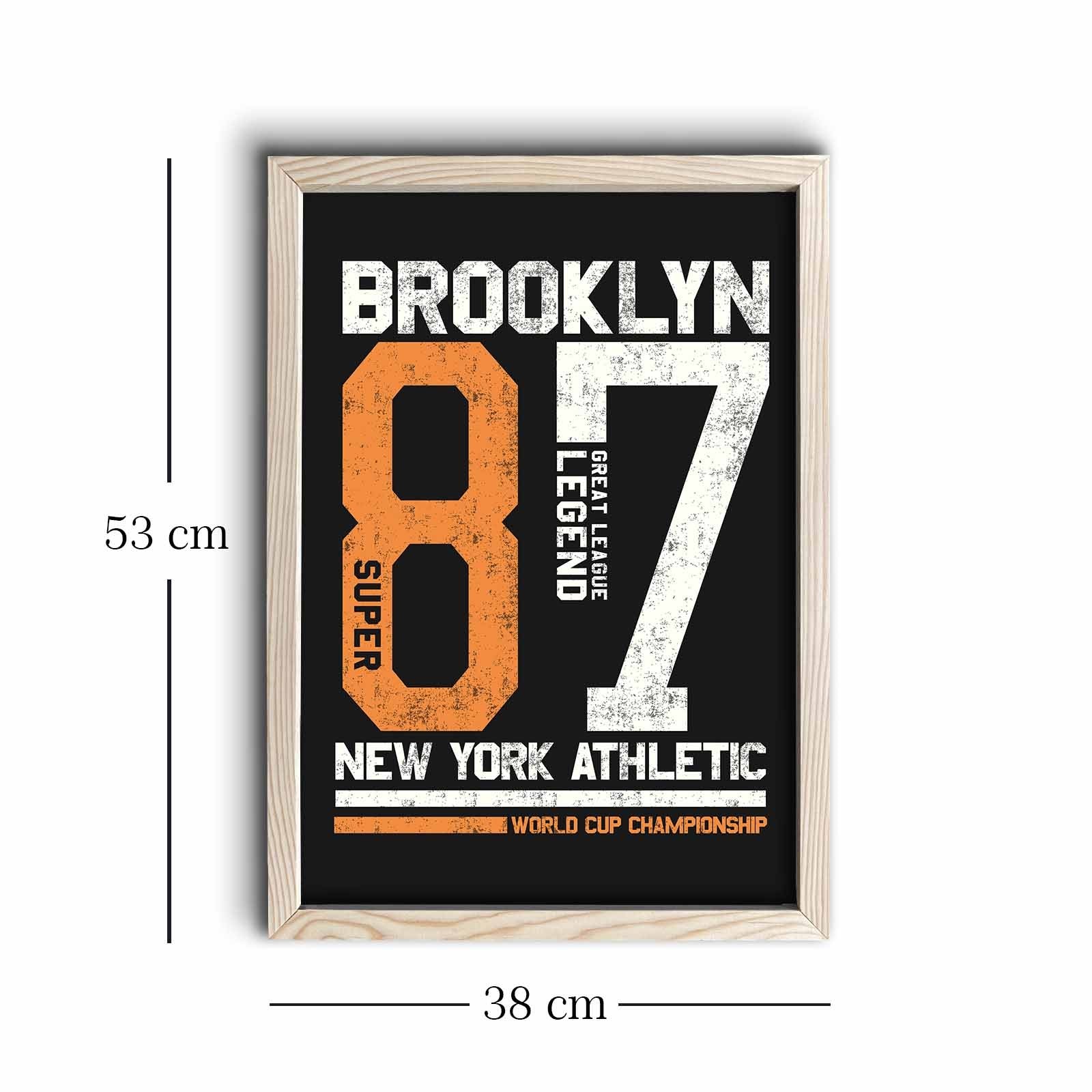 Quadro Decorativo Moldurado em MDF KCT-057, Multicolor, 38 x 53 cm, Moldura de Madeira (MDF 3 mm)