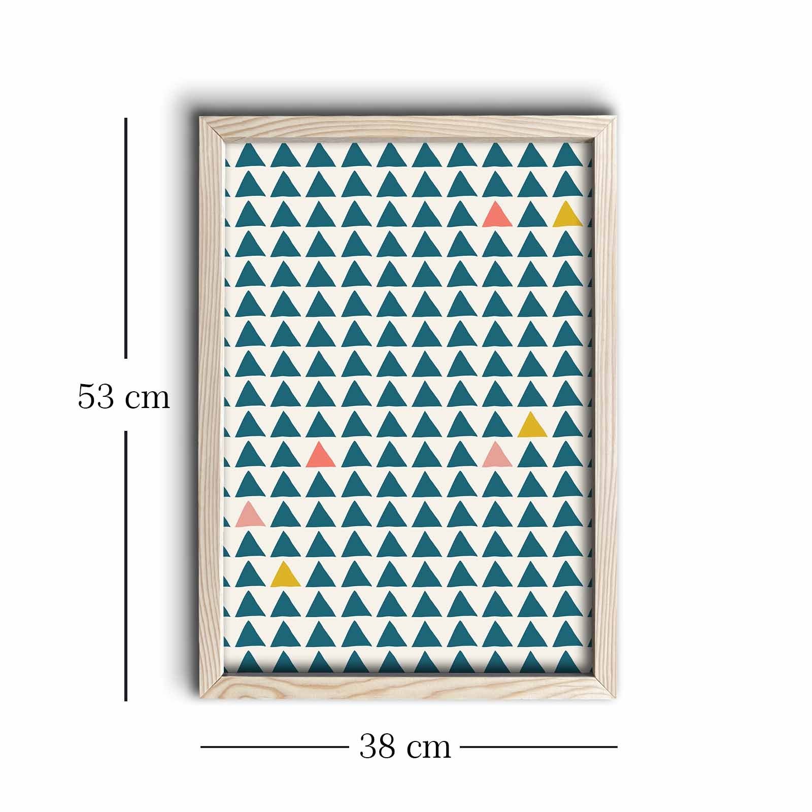 Quadro Decorativo em MDF (3 mm) com Moldura de Madeira, Multicolor, 38 x 53 cm — KCT-059