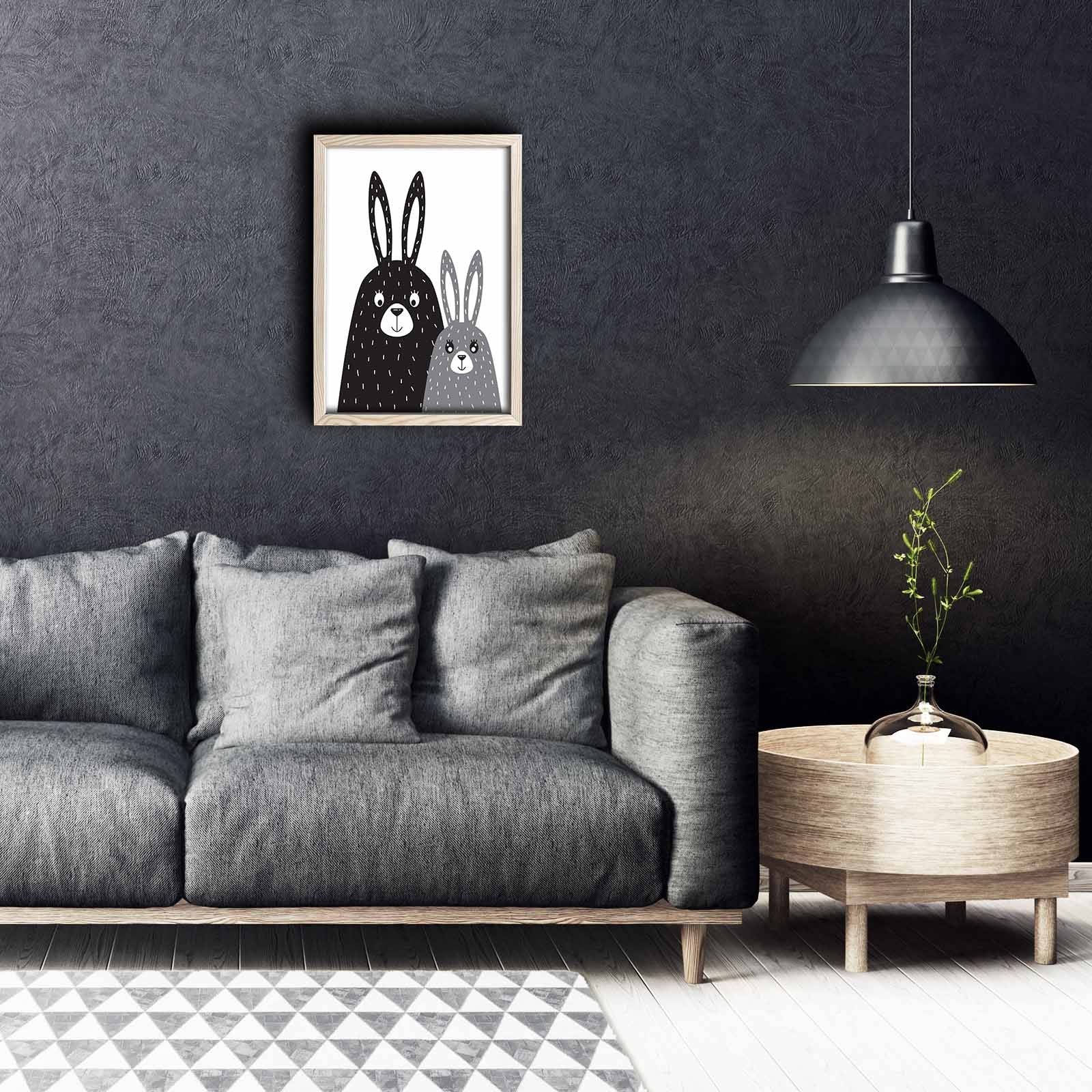 Quadro Decorativo em MDF com Moldura de Madeira, Multicolor, 38 x 53 cm - KCT-060