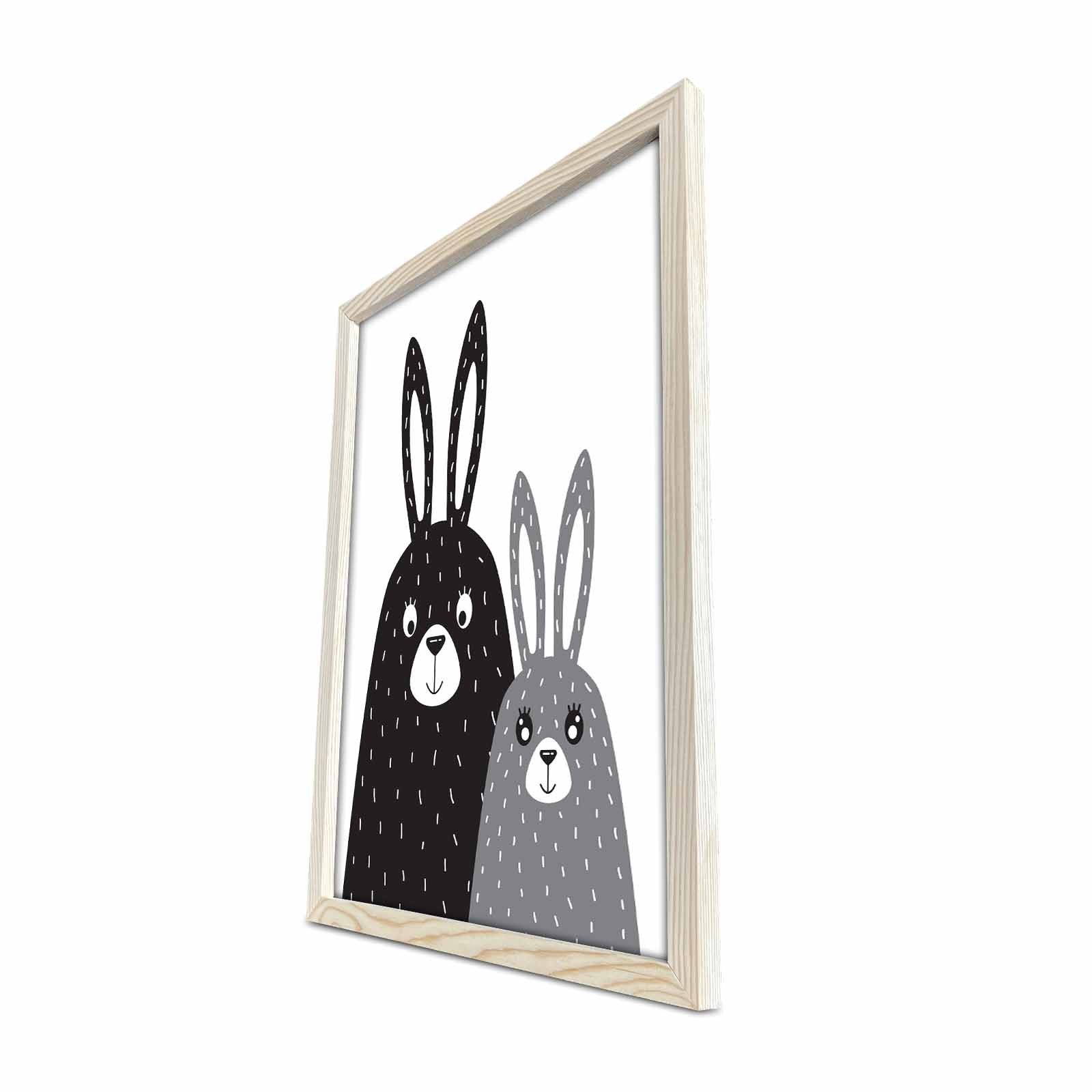 Quadro Decorativo em MDF com Moldura de Madeira, Multicolor, 38 x 53 cm - KCT-060