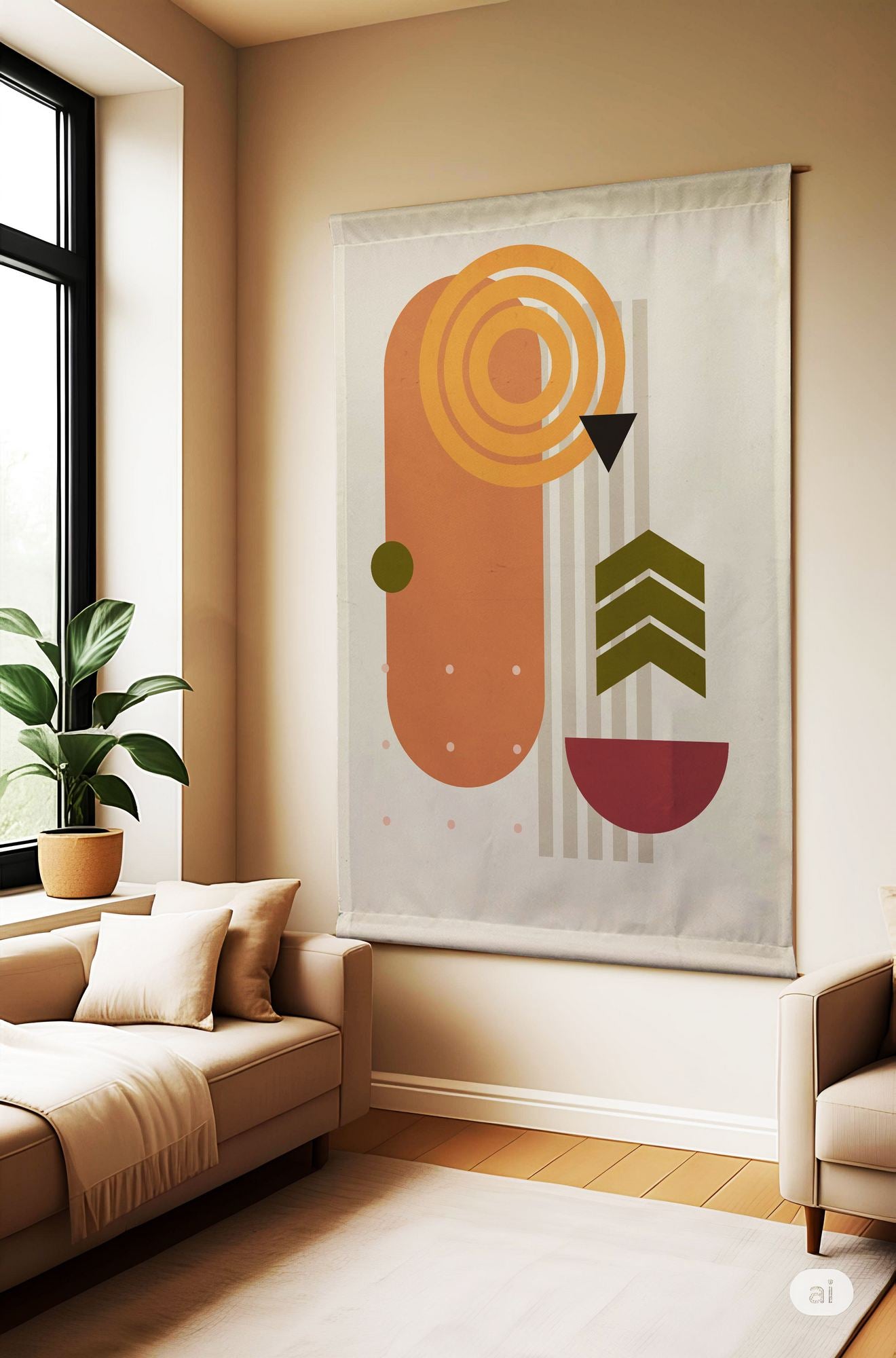 Quadro Decorativo Polybaby 1 70x120 cm Multicolor – 50% Algodão / 50% Poliéster