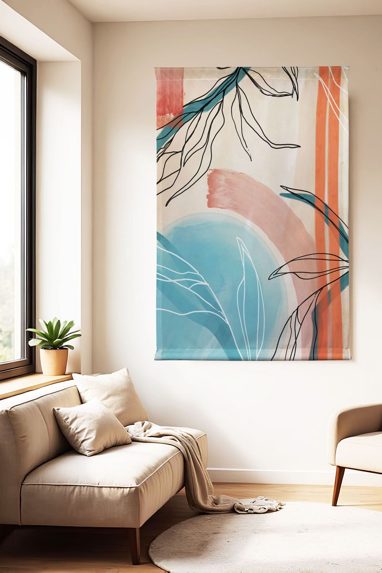 Tela Decorativa Polybaby 2 Multicolor 70x120 cm – 50% Algodão / 50% Poliéster