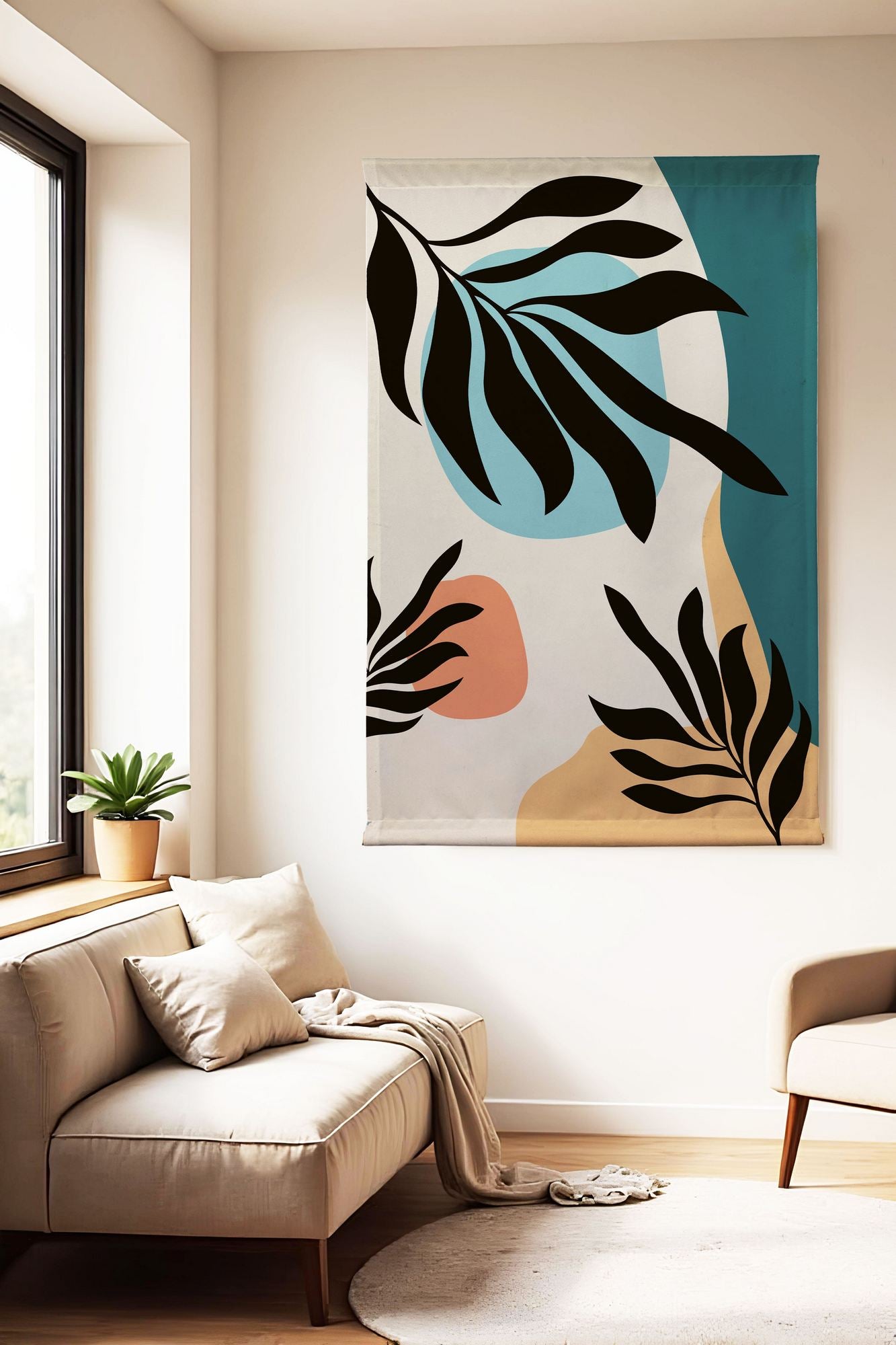 Tela Decorativa Polybaby 5 Multicor, 70 x 120 cm – 50% Algodão / 50% Poliéster