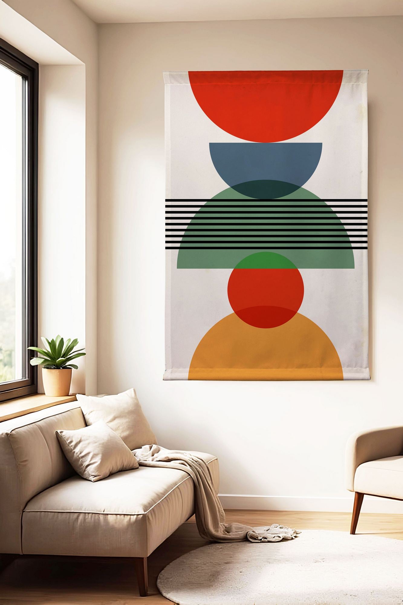 Quadro Decorativo Polybaby 7 Multicolorido 70x120 cm – 50% Algodão / 50% Poliéster