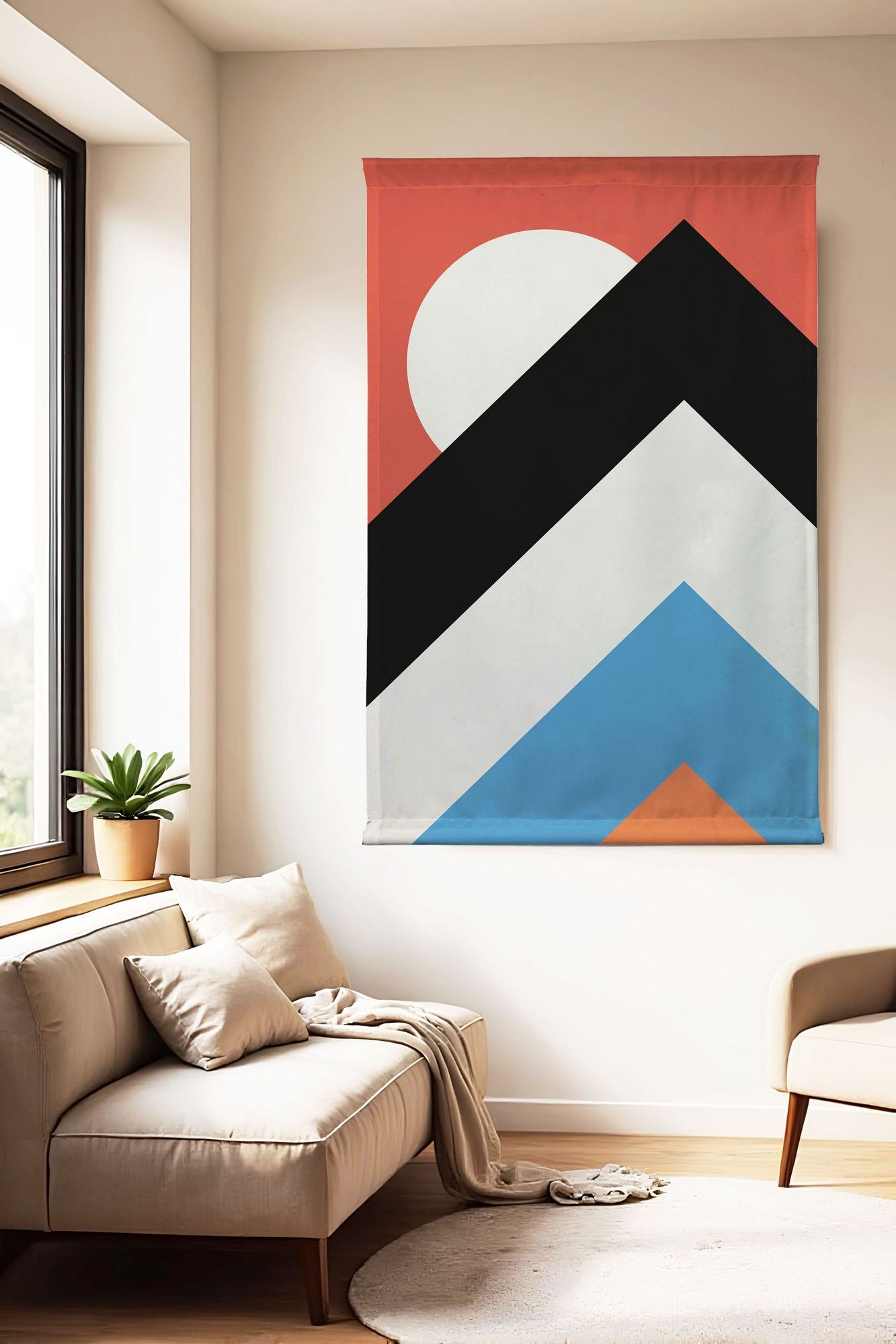 Quadro Decorativo Polybaby 10 Multicolor 70x120 cm – Pintura Têxtil 50% Algodão / 50% Poliéster