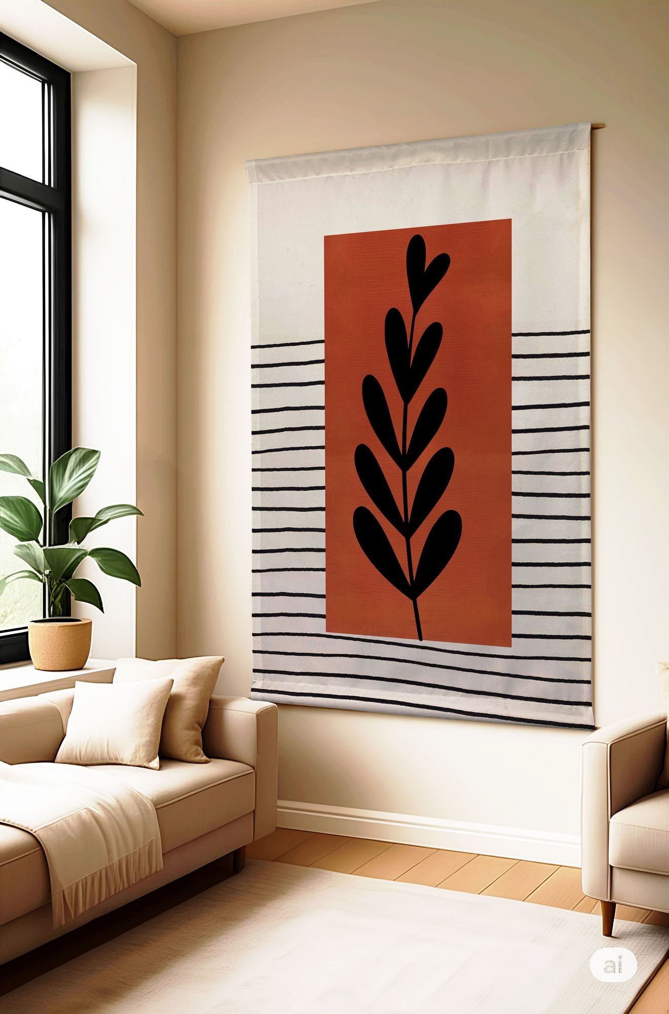 Quadro Decorativo Polybaby 17 Multicolor 70 x 120 cm – 50% Algodão / 50% Poliéster