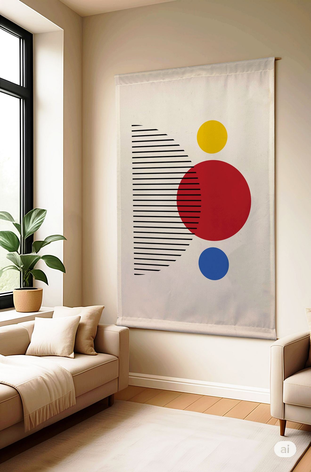 Quadro Decorativo Polybaby 20 Multicolorido 70 x 120 cm – 50% Algodão / 50% Poliéster