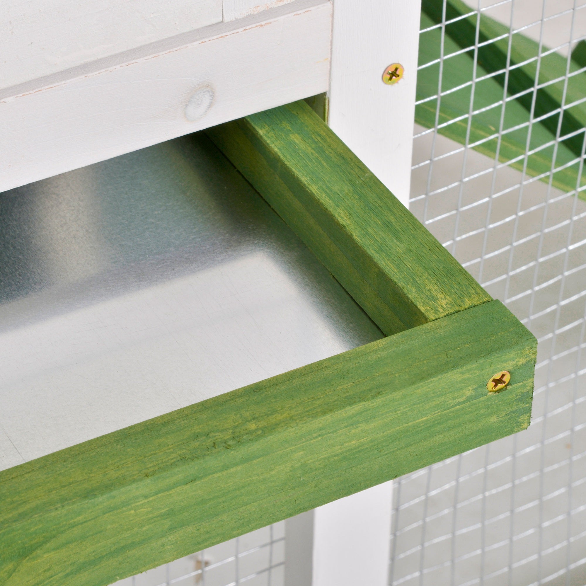Coelheira Grande Verde 120x60x79 cm com Bandeja Removível e Chaminé