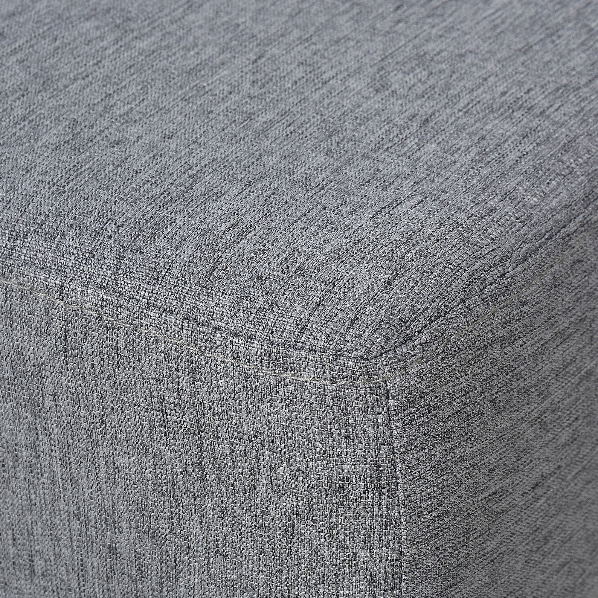 Banco de Sala de Estar em Linho Cinzento 40x30x24 cm