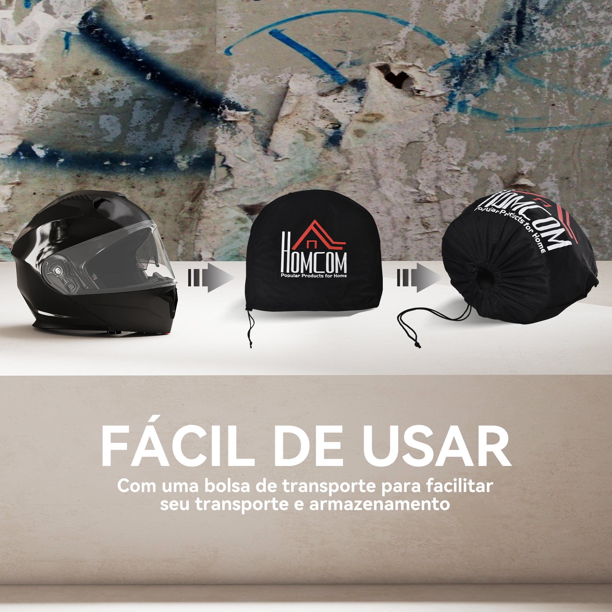 Capacete de Moto Integral Tamanho XL Preto - 36,5x27,5x28,5cm