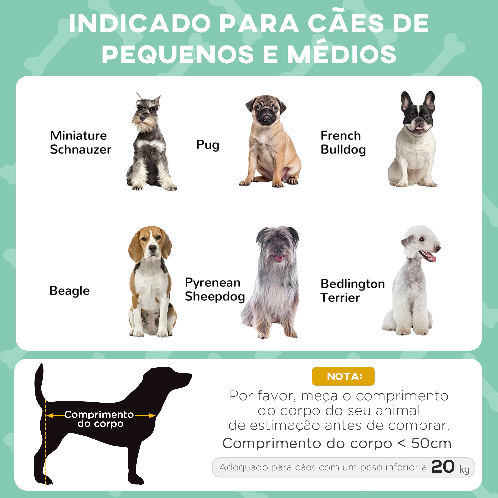 Cama Elevada para Cães Médios 76x61x69,5 cm - Cinza Claro
