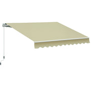 Toldo Manual Dobrável de Alumínio Bege 295x250 cm