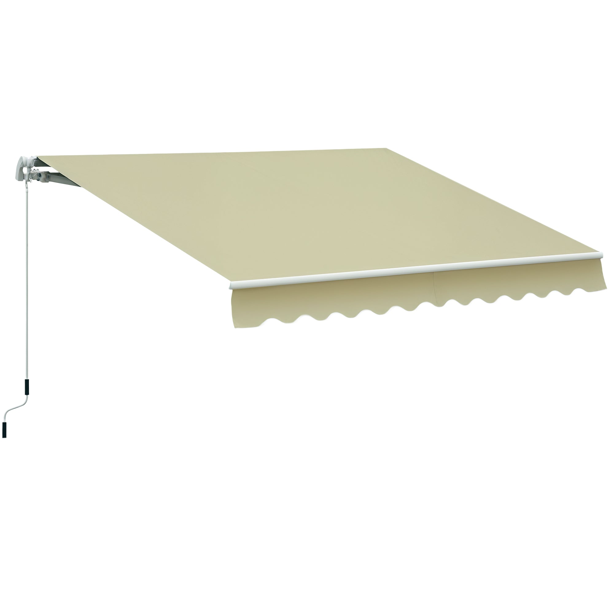 Toldo Manual Dobrável de Alumínio Bege 295x250 cm