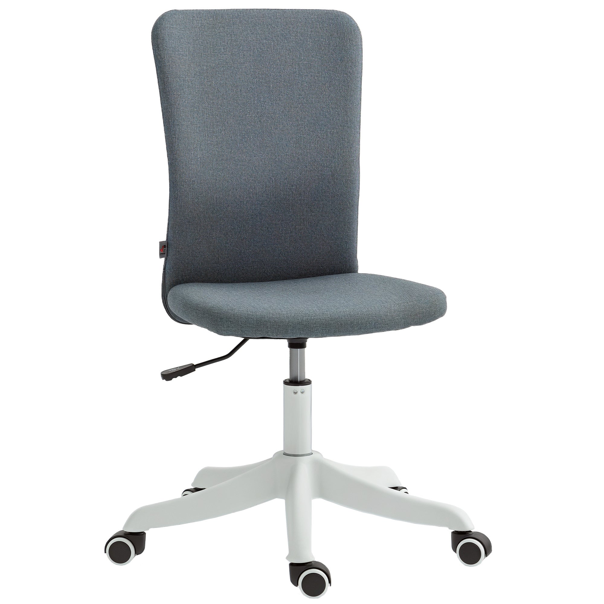 Cadeira de Escritório Linho Sintético Cinza 53x43x85-93 cm
