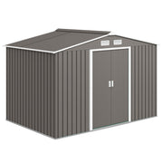 Abrigo de Jardim Exterior 277x195x192cm Cinzento