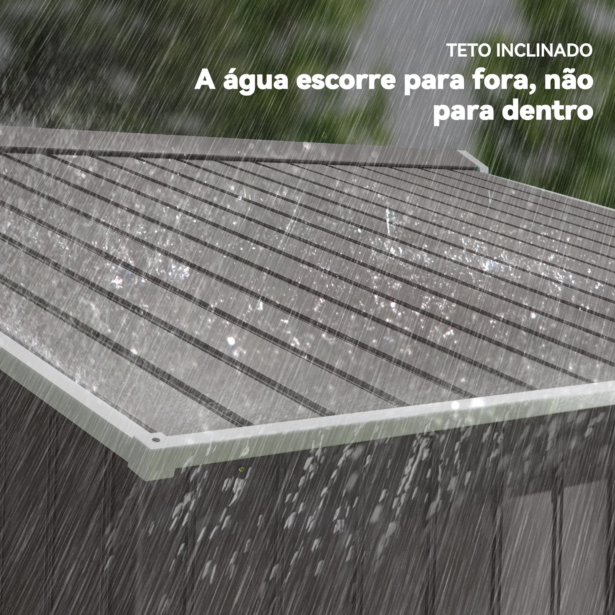 Abrigo de Jardim Exterior 277x195x192cm Cinzento