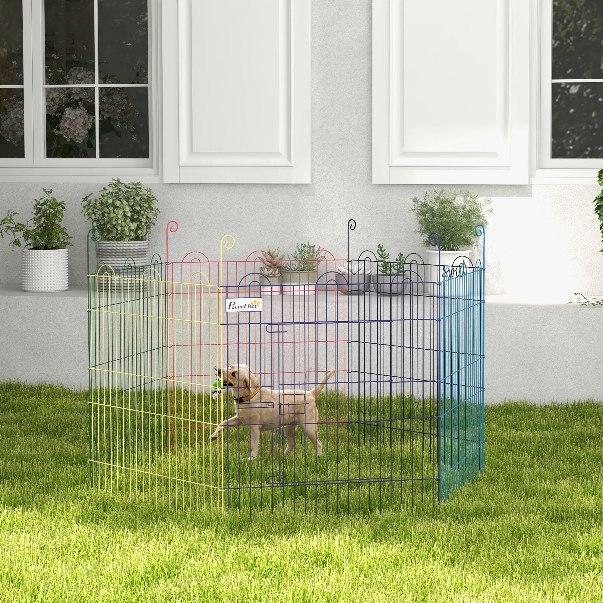 Parque para Animais de Estimação Ø120x60 cm - Multicor