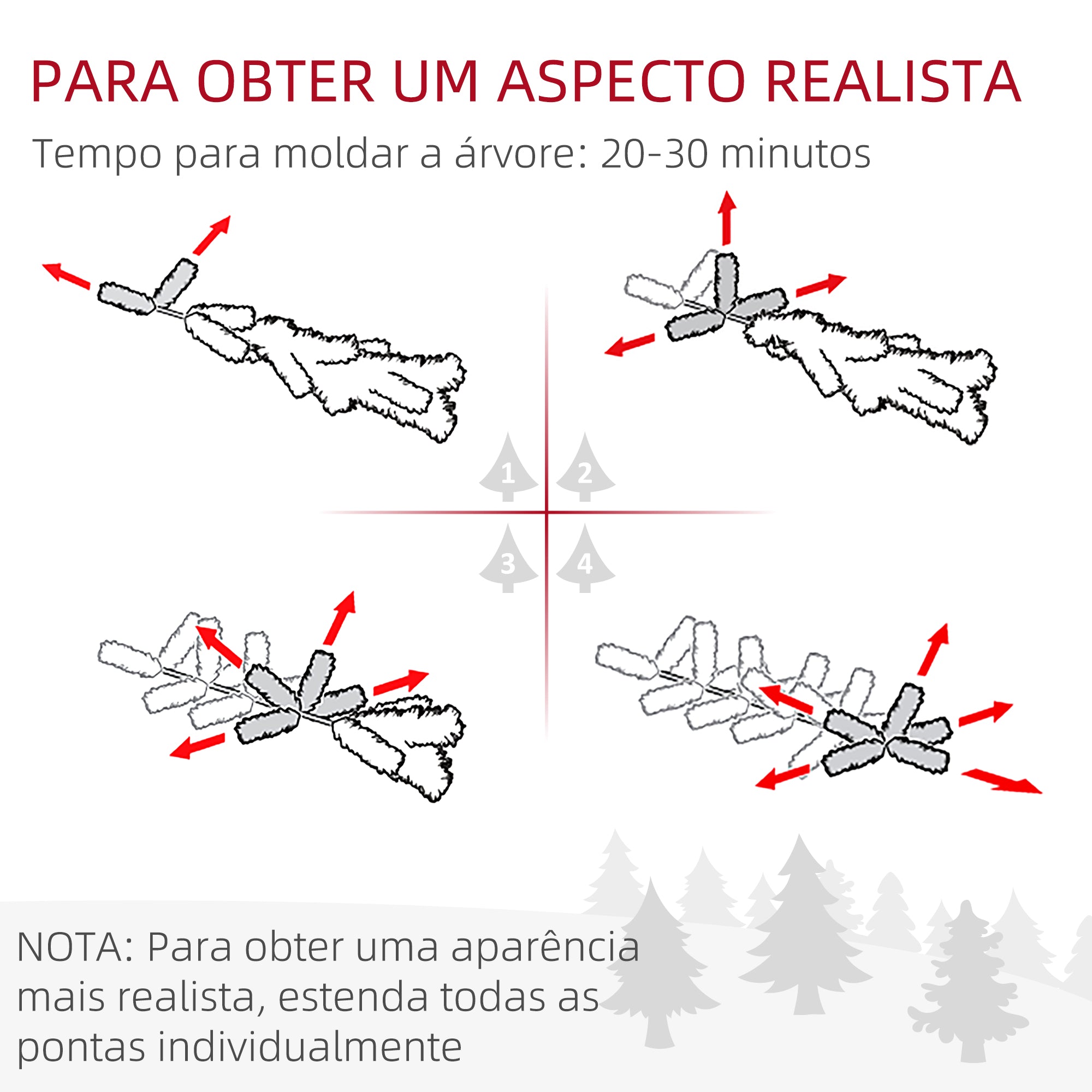 Árvore de Natal Artificial – 180 cm – Verde – PVC, Aço e Madeira