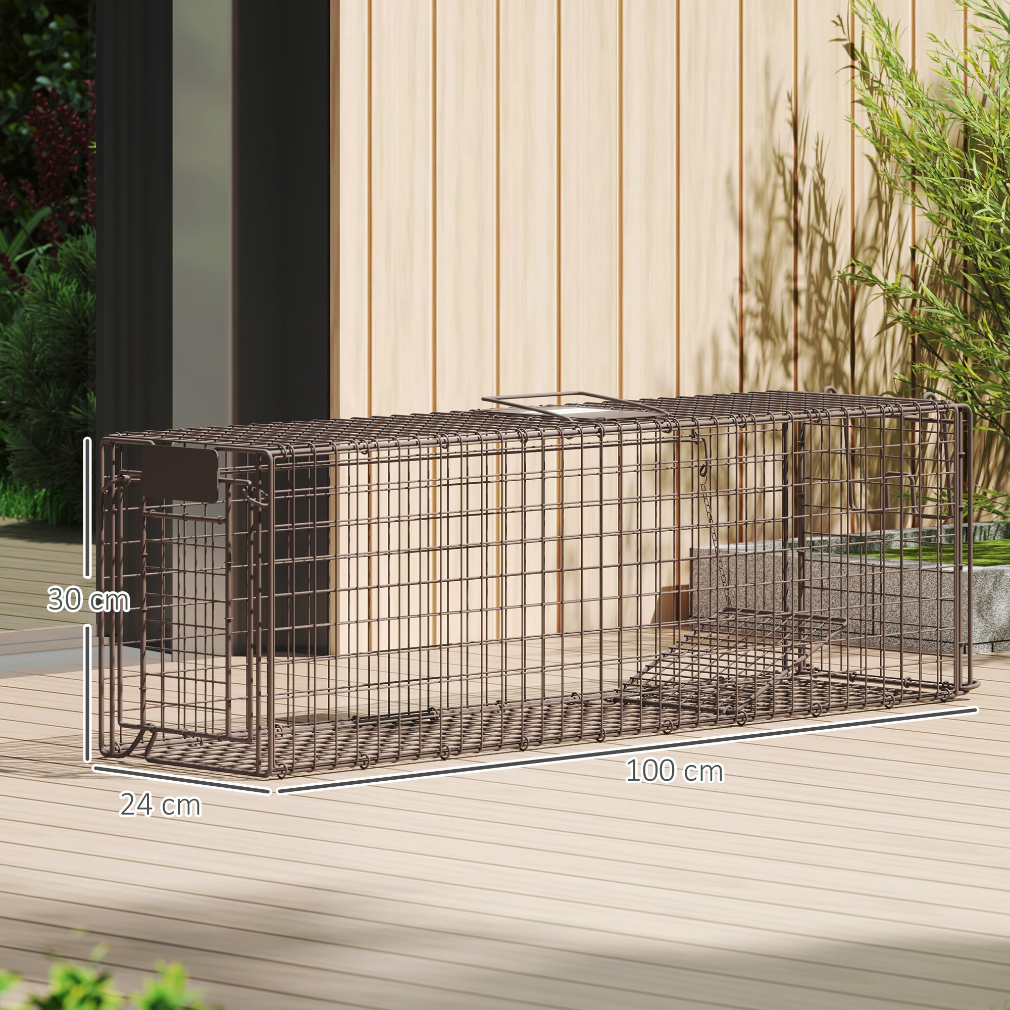 Armadilha para Animais Vivos 100x24x30 cm - Marrom