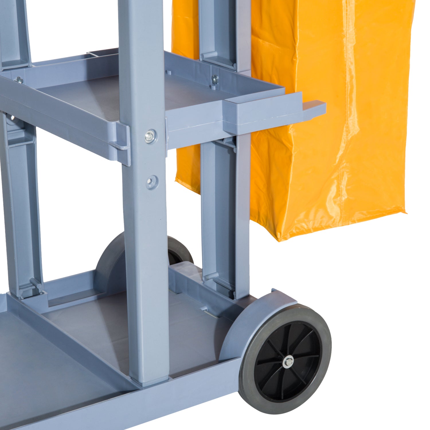 Carro de Limpeza Profissional 121x50,5x96,5 cm Amarelo e Cinza