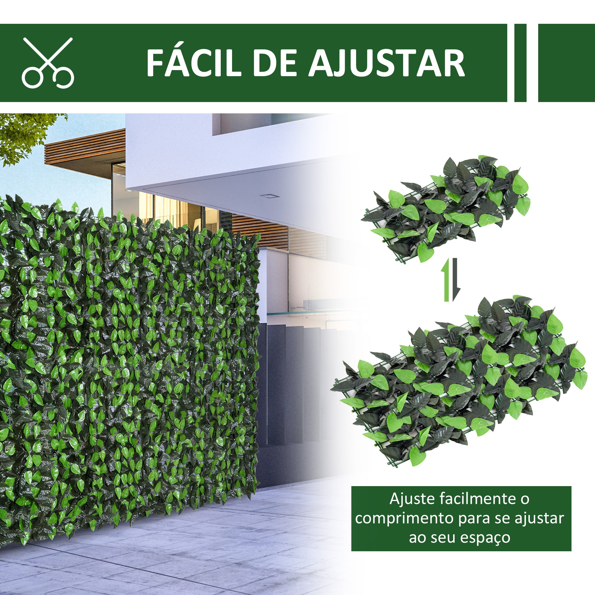 Vedação Artificial em Rolo 300x100 cm - Verde