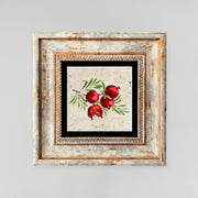 Quadro Decorativo em Pedra Natural com Moldura de Madeira - Impressão UV Multicolor 20x20cm