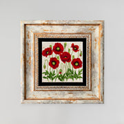 Pintura decorativa emoldurada – 20 x 20 cm – Pedra e madeira