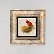 Quadro Decorativo em Pedra Natural com Moldura de Madeira - Impressão UV Multicolor 20x20cm