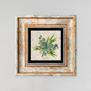 Quadro Decorativo em Pedra Natural com Moldura de Madeira - Impressão UV Multicolor 20x20cm